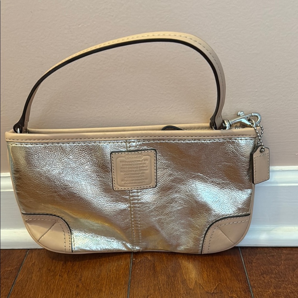 Metallic Leather Shoulder Bag